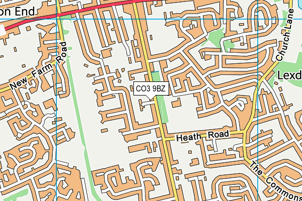 CO3 9BZ map - OS VectorMap District (Ordnance Survey)
