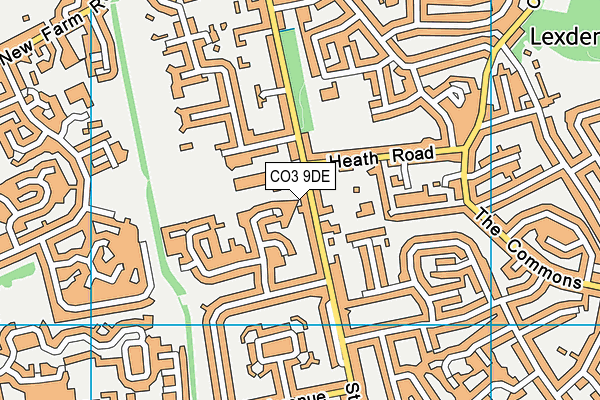CO3 9DE map - OS VectorMap District (Ordnance Survey)