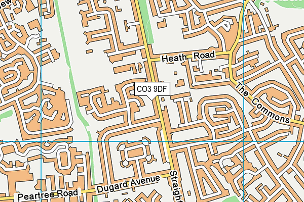 CO3 9DF map - OS VectorMap District (Ordnance Survey)
