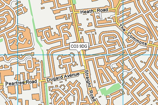 CO3 9DG map - OS VectorMap District (Ordnance Survey)