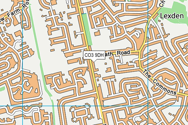 CO3 9DH map - OS VectorMap District (Ordnance Survey)