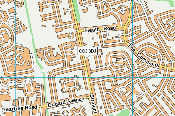 CO3 9DJ map - OS VectorMap District (Ordnance Survey)