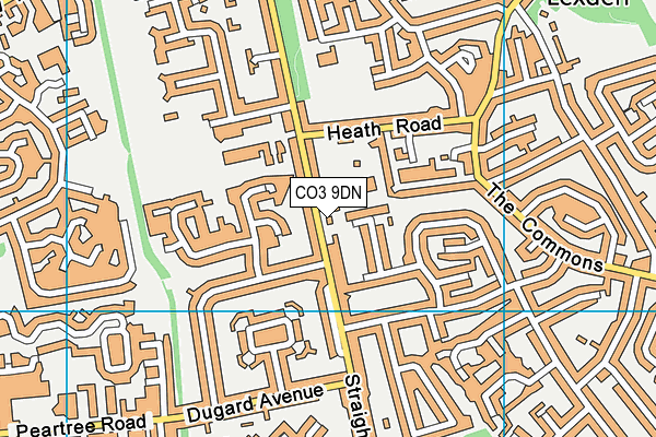 CO3 9DN map - OS VectorMap District (Ordnance Survey)