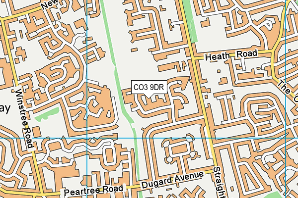 CO3 9DR map - OS VectorMap District (Ordnance Survey)