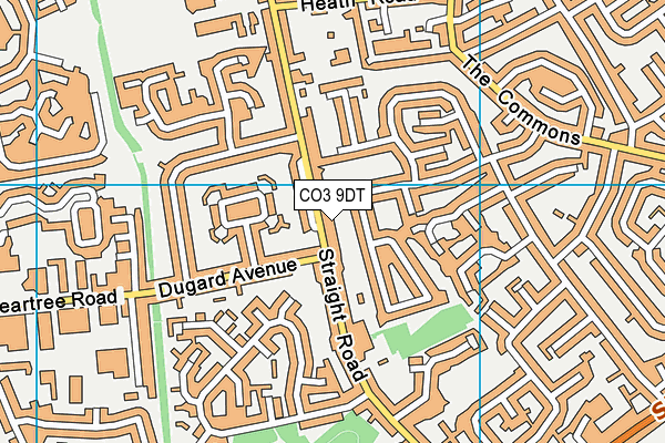 CO3 9DT map - OS VectorMap District (Ordnance Survey)