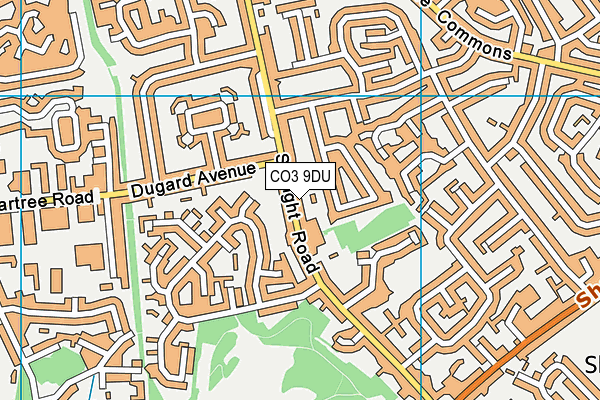 CO3 9DU map - OS VectorMap District (Ordnance Survey)