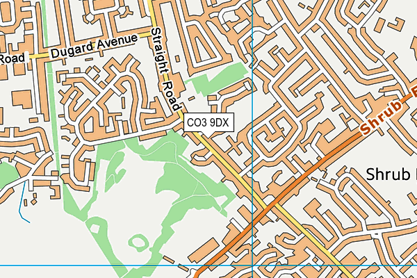 CO3 9DX map - OS VectorMap District (Ordnance Survey)
