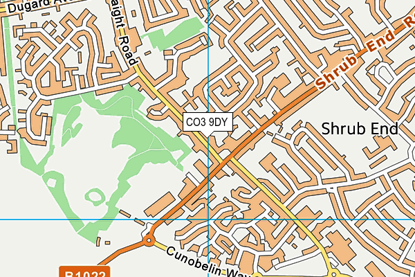 CO3 9DY map - OS VectorMap District (Ordnance Survey)