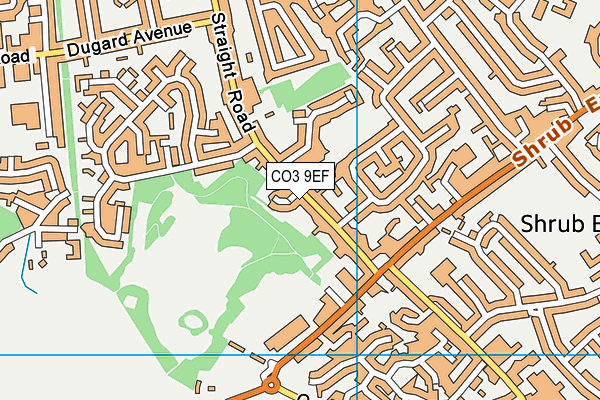 CO3 9EF map - OS VectorMap District (Ordnance Survey)