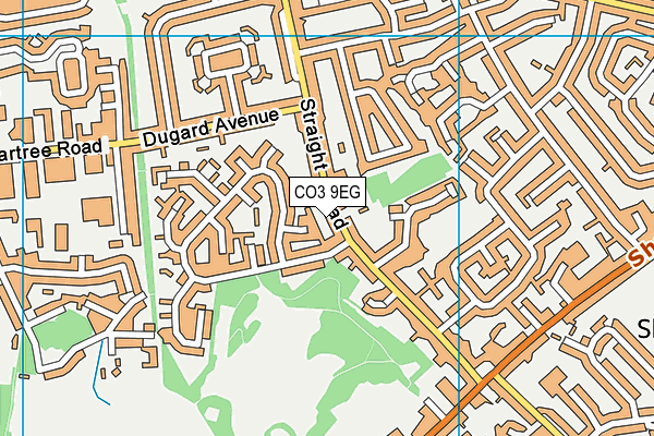 CO3 9EG map - OS VectorMap District (Ordnance Survey)