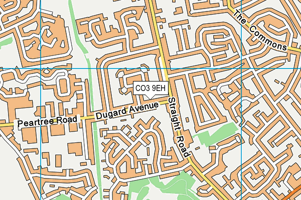 CO3 9EH map - OS VectorMap District (Ordnance Survey)