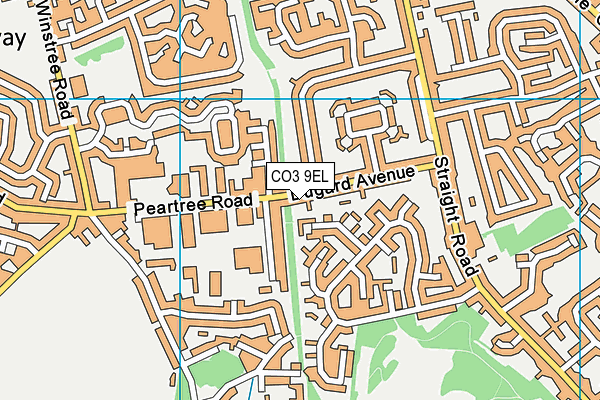 CO3 9EL map - OS VectorMap District (Ordnance Survey)