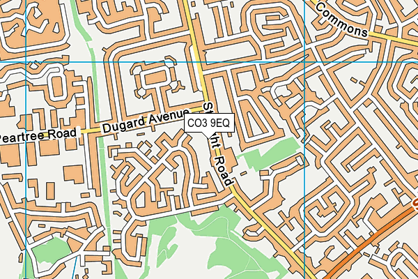 CO3 9EQ map - OS VectorMap District (Ordnance Survey)