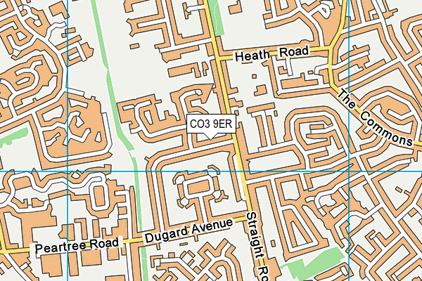 CO3 9ER map - OS VectorMap District (Ordnance Survey)
