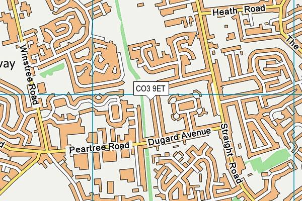 CO3 9ET map - OS VectorMap District (Ordnance Survey)