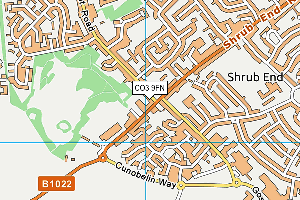 CO3 9FN map - OS VectorMap District (Ordnance Survey)