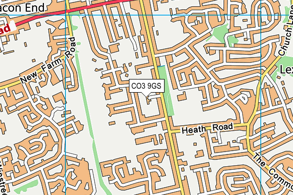 CO3 9GS map - OS VectorMap District (Ordnance Survey)