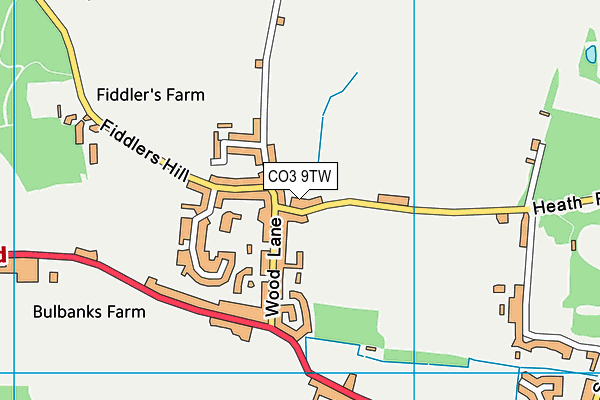 CO3 9TW map - OS VectorMap District (Ordnance Survey)