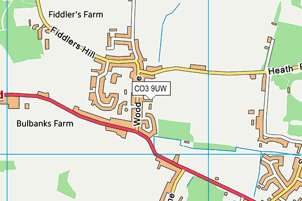 CO3 9UW map - OS VectorMap District (Ordnance Survey)