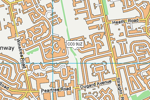 CO3 9UZ map - OS VectorMap District (Ordnance Survey)