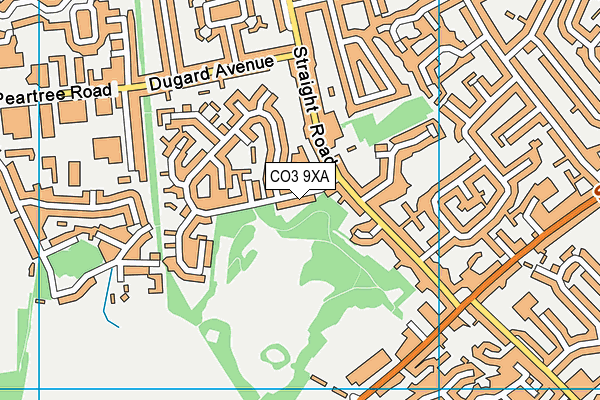 CO3 9XA map - OS VectorMap District (Ordnance Survey)