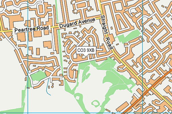 CO3 9XB map - OS VectorMap District (Ordnance Survey)