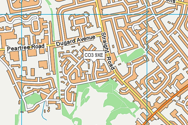 CO3 9XE map - OS VectorMap District (Ordnance Survey)