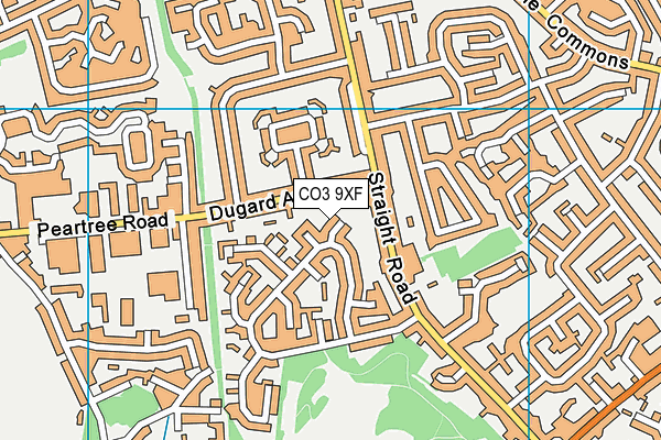 CO3 9XF map - OS VectorMap District (Ordnance Survey)