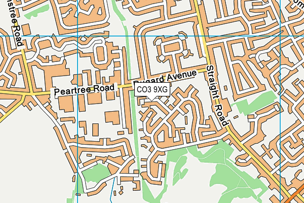 CO3 9XG map - OS VectorMap District (Ordnance Survey)