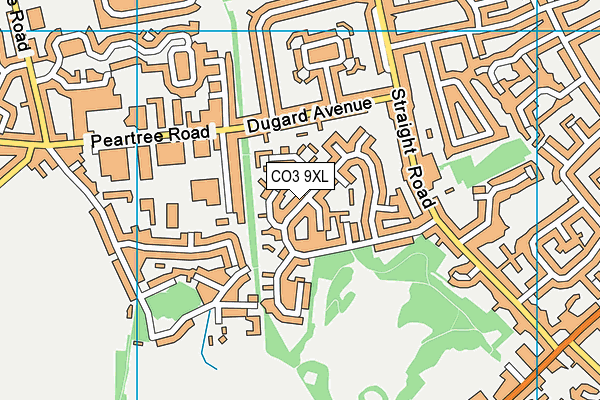 CO3 9XL map - OS VectorMap District (Ordnance Survey)