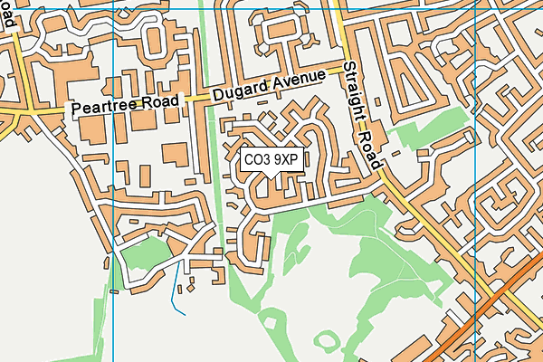 CO3 9XP map - OS VectorMap District (Ordnance Survey)