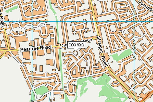 CO3 9XQ map - OS VectorMap District (Ordnance Survey)