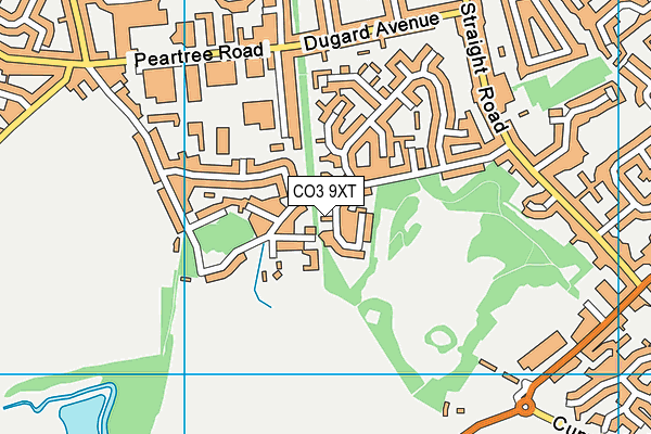 CO3 9XT map - OS VectorMap District (Ordnance Survey)