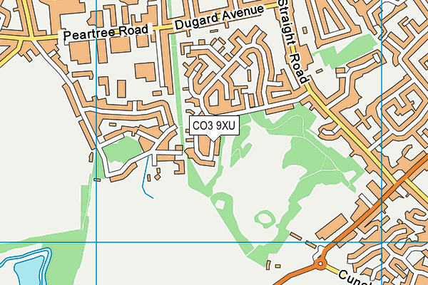 CO3 9XU map - OS VectorMap District (Ordnance Survey)