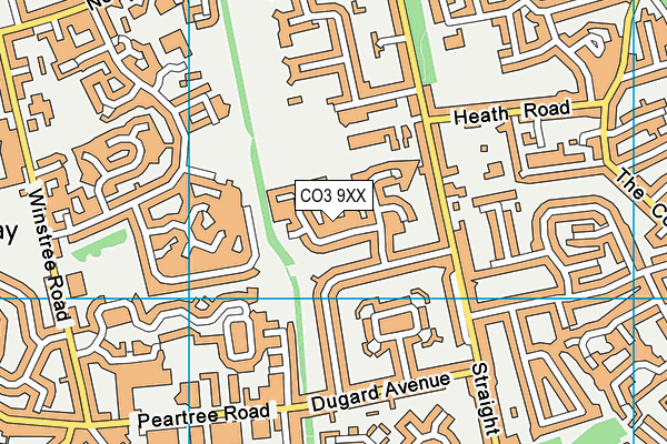 CO3 9XX map - OS VectorMap District (Ordnance Survey)