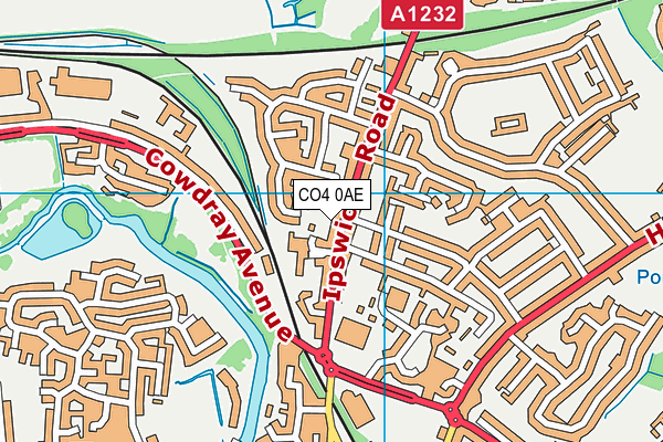 CO4 0AE map - OS VectorMap District (Ordnance Survey)