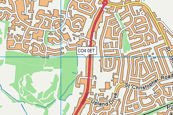 CO4 0ET map - OS VectorMap District (Ordnance Survey)