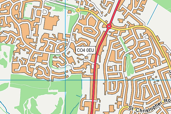 CO4 0EU map - OS VectorMap District (Ordnance Survey)