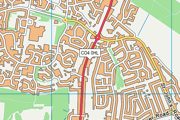 CO4 0HL map - OS VectorMap District (Ordnance Survey)