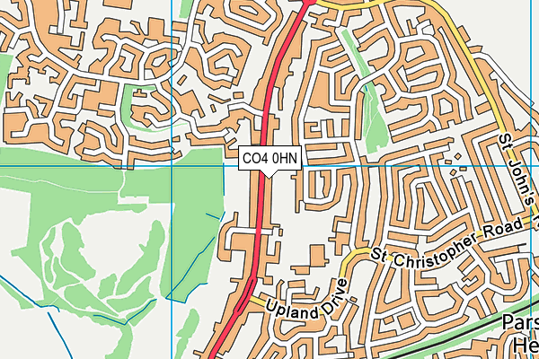 CO4 0HN map - OS VectorMap District (Ordnance Survey)