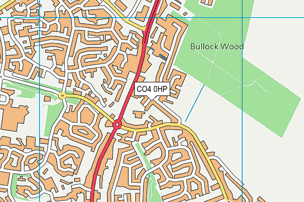 CO4 0HP map - OS VectorMap District (Ordnance Survey)