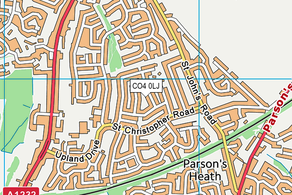 CO4 0LJ map - OS VectorMap District (Ordnance Survey)