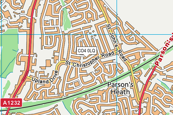 CO4 0LQ map - OS VectorMap District (Ordnance Survey)