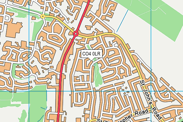 CO4 0LR map - OS VectorMap District (Ordnance Survey)