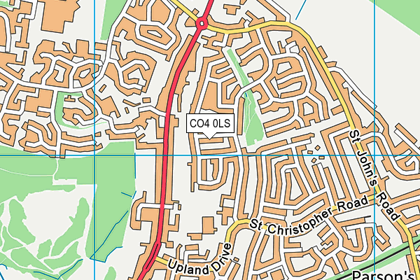 CO4 0LS map - OS VectorMap District (Ordnance Survey)