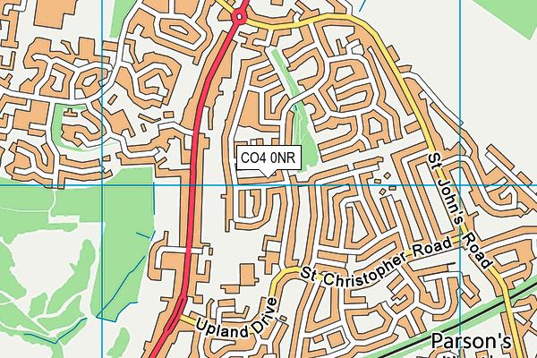 CO4 0NR map - OS VectorMap District (Ordnance Survey)