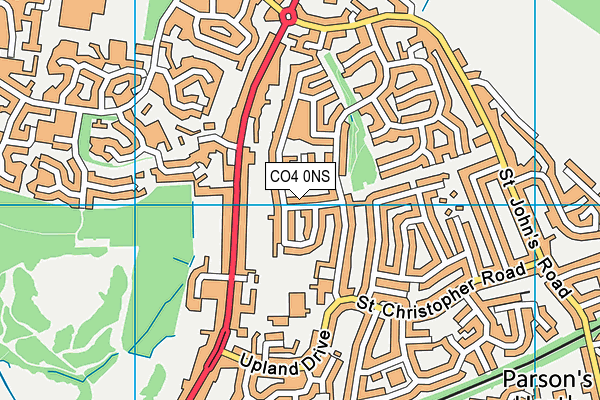 CO4 0NS map - OS VectorMap District (Ordnance Survey)