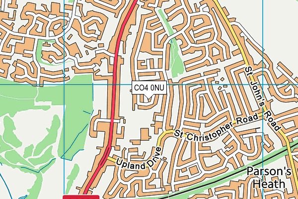 CO4 0NU map - OS VectorMap District (Ordnance Survey)