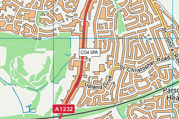 CO4 0PA map - OS VectorMap District (Ordnance Survey)