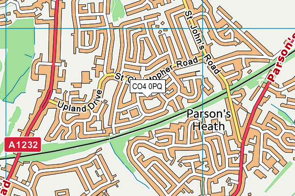 CO4 0PQ map - OS VectorMap District (Ordnance Survey)